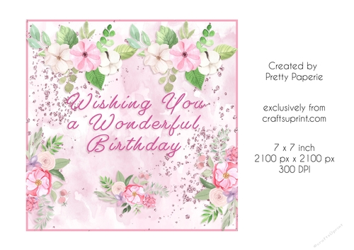 Card Topper - Female Birthday Card