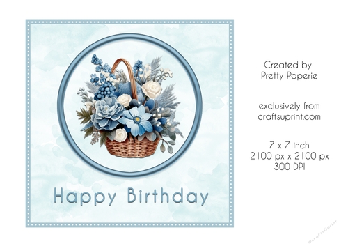 Card Topper - Female Floral Birthday Card