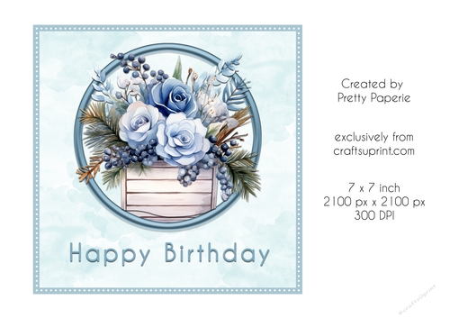 Card Topper - Female Floral Birthday Card