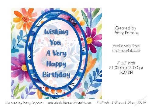 Card Topper - Female Floral Birthday Card