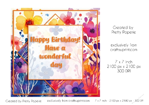 Card Topper - Female Floral Birthday Card