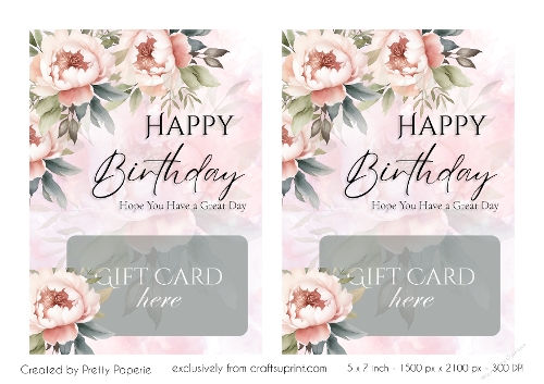 Card Topper - Female Floral Birthday Card