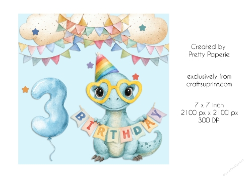 Card Topper - Cute Woodland Animals Birthday Card
