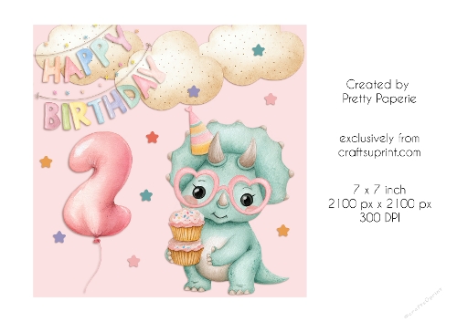 Card Topper - Cute Woodland Animals Birthday Card