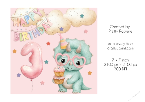 Card Topper - Cute Woodland Animals Birthday Card