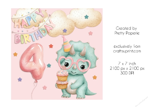 Card Topper - Cute Woodland Animals Birthday Card