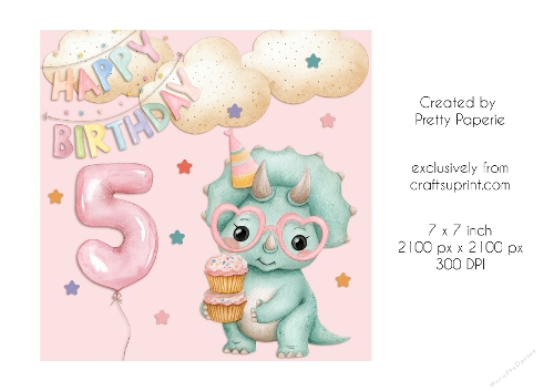 Card Topper - Cute Woodland Animals Birthday Card