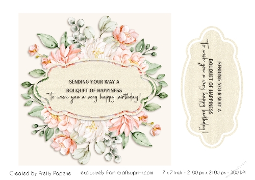 Card Topper - Female Floral Birthday Card