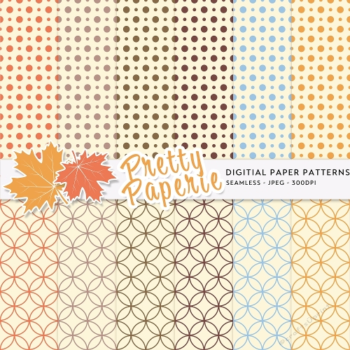 Autumn Seamless Patterns - 12inch x 12inch