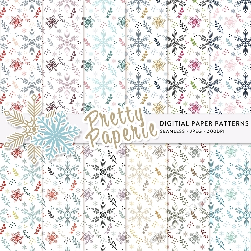 Christmas Seamless Patterns - A4 - 210mm x 297mm