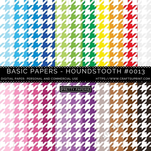 Houndstooth Digital Seamless Patterns - A4