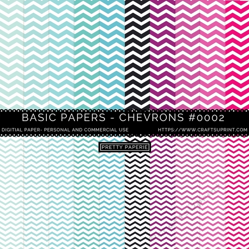 Chevron Digital Seamless Patterns - A4 - 210mm x 297mm