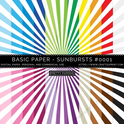 Sunburst Seamless Pattern - A4 - 210mm x 297mm