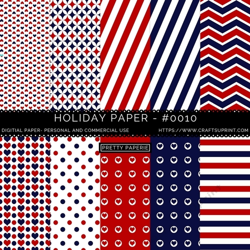 Independence Day Digital Seamless Patterns - A4
