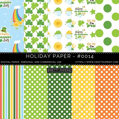 St Patricks Seamless Pattern - A4 - 210mm x 297mm
