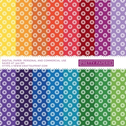 Flower Seamless Pattern - A4 - 210mm x 297mm
