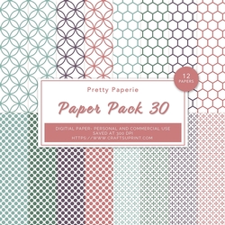 Paper Pack 030 Digital Paper/Backgrounds - Pale Green, Dark Green, Pale Pink + Dark Pink - A4 - 210mm x 297mm