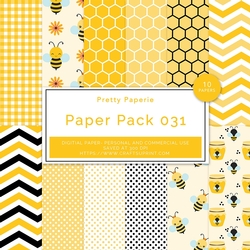 Paper Pack 031 Digital Paper/Backgrounds - Yellow, Pale Yellow, Black & White - A4 - 210mm x 297mm
