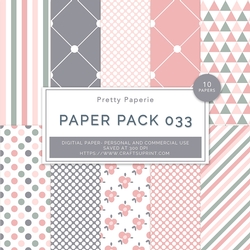 Paper Pack 033 Digital Paper/Backgrounds - Pale Pink, Dusky Pink & Grey - A4 - 210mm x 297mm