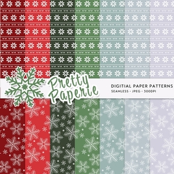 Christmas Digital Seamless Patterns - A4 - 210mm x 297mm
