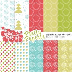 Christmas Seamless Patterns - A4 - 210mm x 297mm