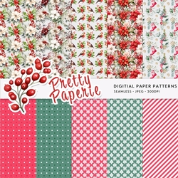 Christmas Seamless Patterns - A4 210mm x297mm