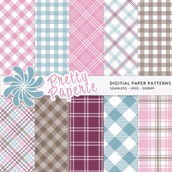 Plaid Seamless Patterns - A4 - 210mm x 297mm