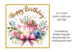 Card Topper - Birthday