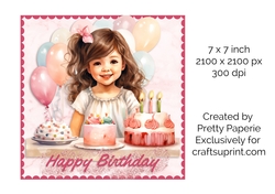 Card Topper - Birthday Girl
