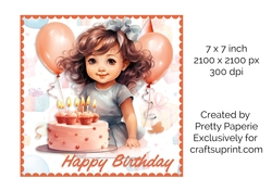 Card Topper - Birthday Girl