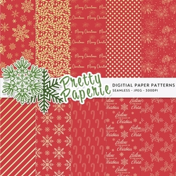 Christmas Seamless Patterns - A4 - 210mm x 297mm