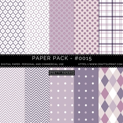 Paper Pack 015 Digital Paper/Backgrounds - Mauve & Purple - A4 - 210mm x 297mm