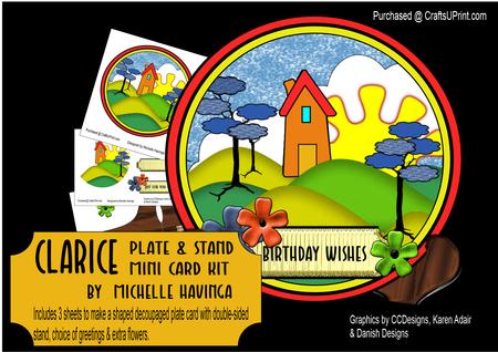 Clarice Plate Card & Stand Mini Card Kit