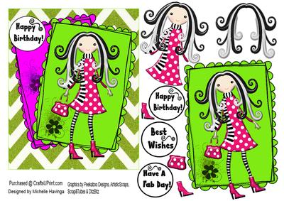 Pink Green Doodles