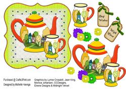 Clarice Teapot & Mug Decoupage
