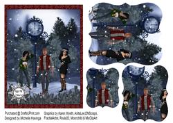 Christmas Teen Scene Pyramage Topper