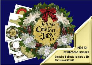 8x8 Christmas Wreath Mini Card Kit