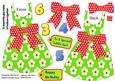 Floral Dress-shaped Card - Green/red