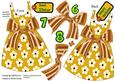 Floral Dress-shaped Card - Caramel