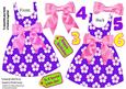 Floral Dress-shaped Card - Pink/purple