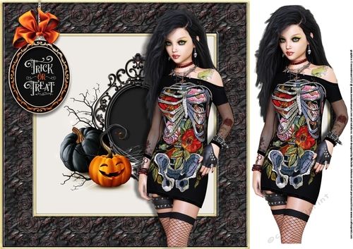 Leslie Trick Or Treat 8X8 Quick Card