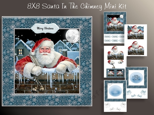8x8 Santa In The Chimney Mini Kit