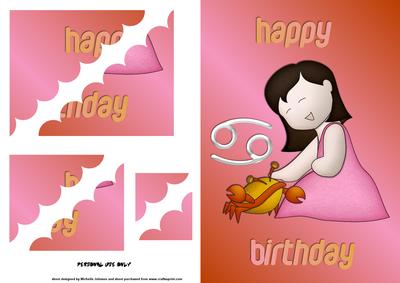 Cancer Girls Deckle Edge Stacker