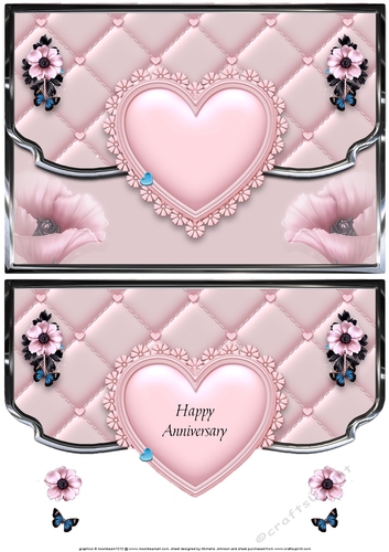 Love Me Tender (valentines pink) Scalloped Envelope Card