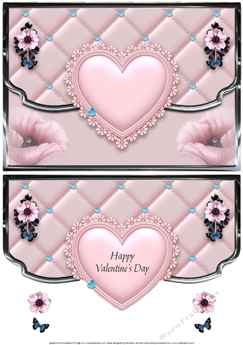 Love Me Tender (valentines blue) Scalloped Envelope Card
