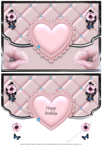 Love Me Tender (birthday blue) Scalloped Envelope Card