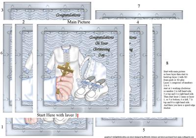 Boys Christening Spiral Edge Stacker