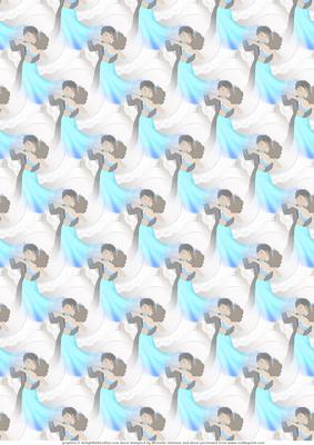 Dancers Blue Dress Vellum