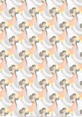 Dancers Orange Dress Vellum