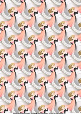 Dancers Peach Dress Background